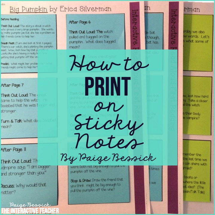 How To Print On Sticky Notes In 3 Easy Steps - Paige Bessick - The ...