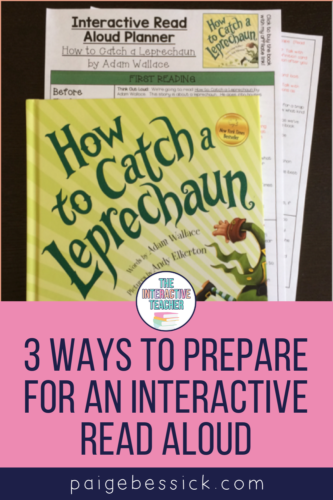 how to prepare for an interactive read aloud