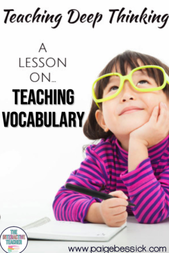 teaching deep thinking a lesson on vocabulary