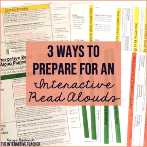 how to prepare for an interactive read aloud