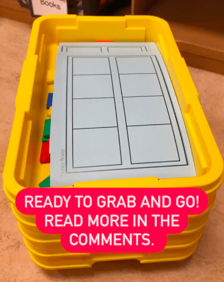 phonics supplies trays